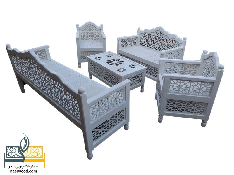 مبلمان سنتی ۷ نفره nasr-7xs3 به همراه میز