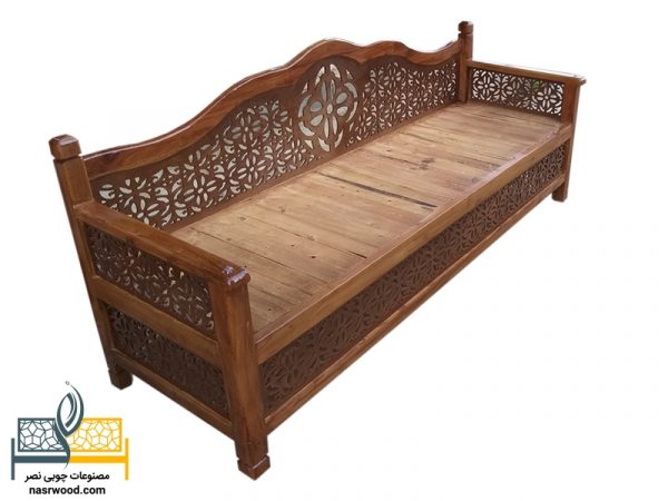 تخت سنتی nasr07i سایز 2 در 60 قهوه ای روشن