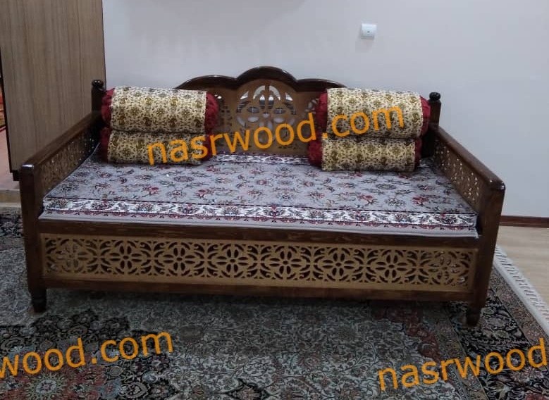تخت سنتی nasr07i مدل دو رنگ سایز 2 در 1