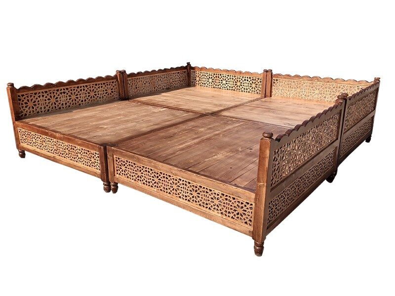 تخت سنتی بزرگ کد nasr01s9 سایز ۳ در ۳ متر