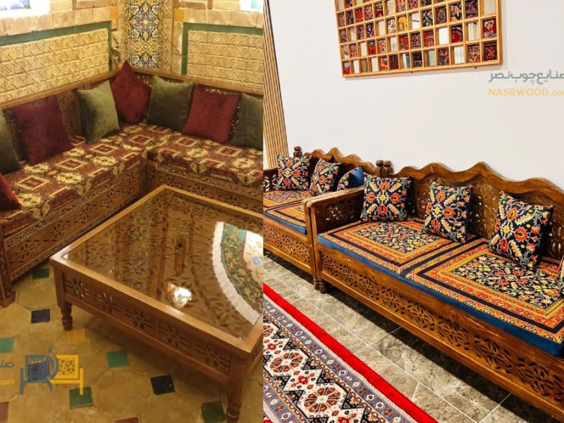 دکوراسیون سنتی منزل کوچک با چیدمان تخت یا مبلمان سنتی جمع و جور