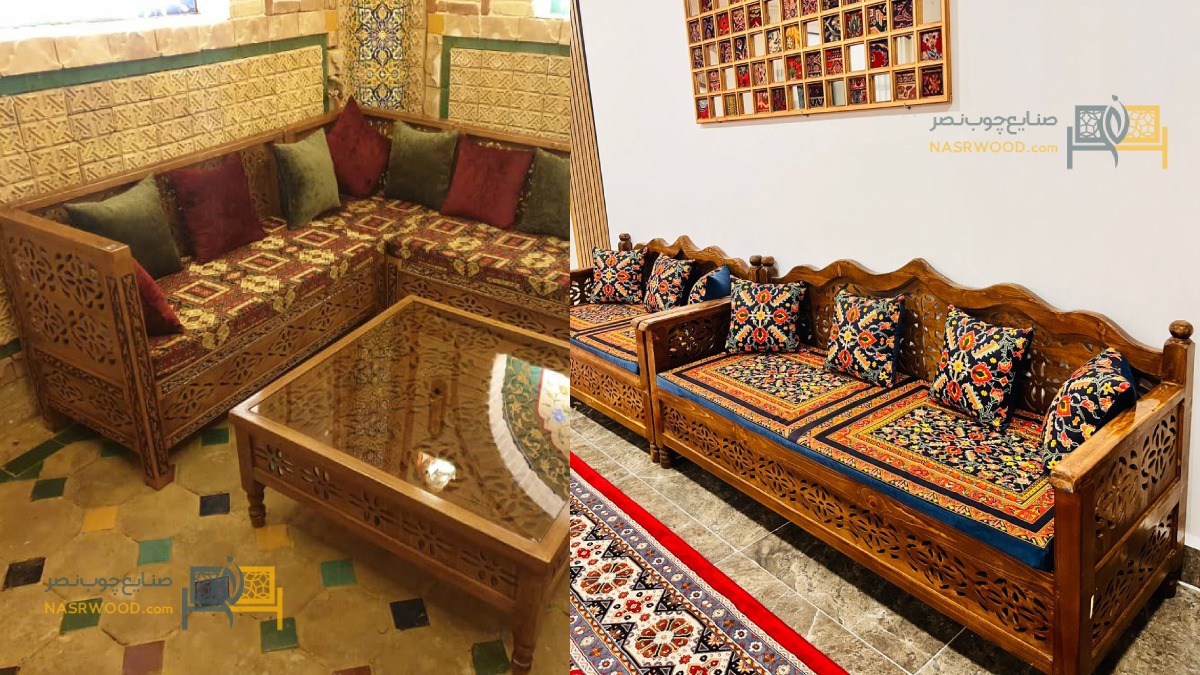 دکوراسیون سنتی منزل کوچک با چیدمان تخت یا مبلمان سنتی جمع و جور