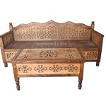 ست میز و تخت سنتی nasr07am سایز 200 در 65 سانتی‌متر
