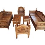 مبلمان سنتی منبت 7 نفره nasr-s4m به همراه 2 میز