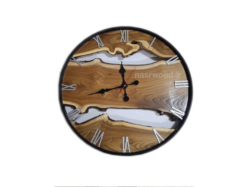 ساعت دیواری چوبی روستیک مدل nasrw2