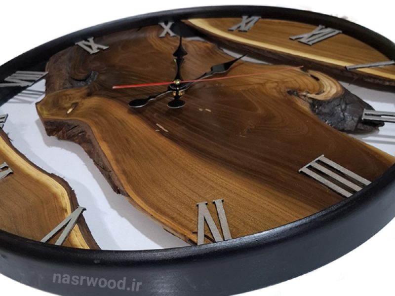 ساعت دیواری چوبی روستیک مدل nasrwr1
